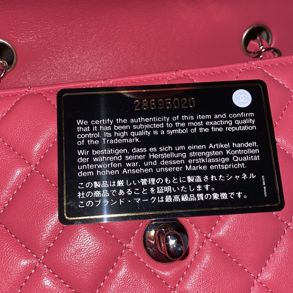 RARE Hot Pink Chanel Classic Flap Mini Bag - Picture 9 of 10